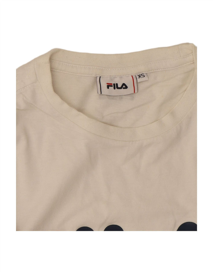 FILA Mens Graphic T-Shirt Top XS White
