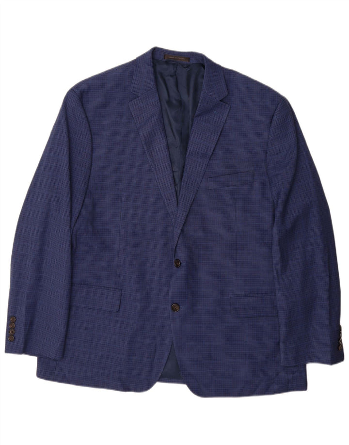 Ralph Lauren Chaqueta Blazer de 2 Botones para Hombre UK 42 XL Pata de Gallo Azul