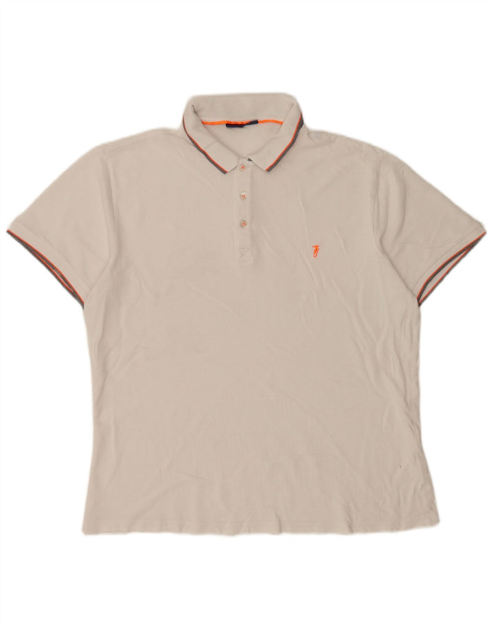 Polo Trussardi Jeans Hombre XL Blanco
