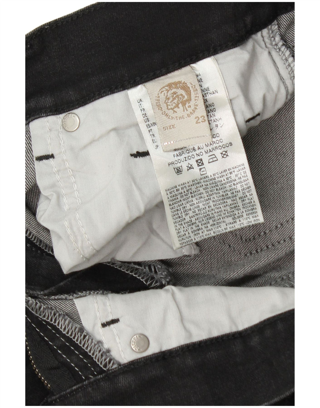 DIESEL Vaqueros pitillo Grupee para mujer W23 L28 Algodón negro