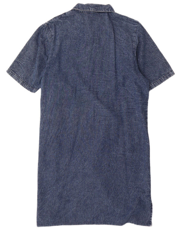 Positano by Jean Paul Vestido camisero de manga corta para mujer UK 44 Azul medio