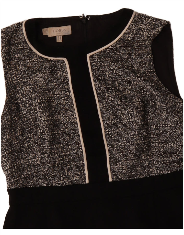 Hobbs Vestido tubo sin mangas para mujer UK 40 Mediano Poliéster moteado negro