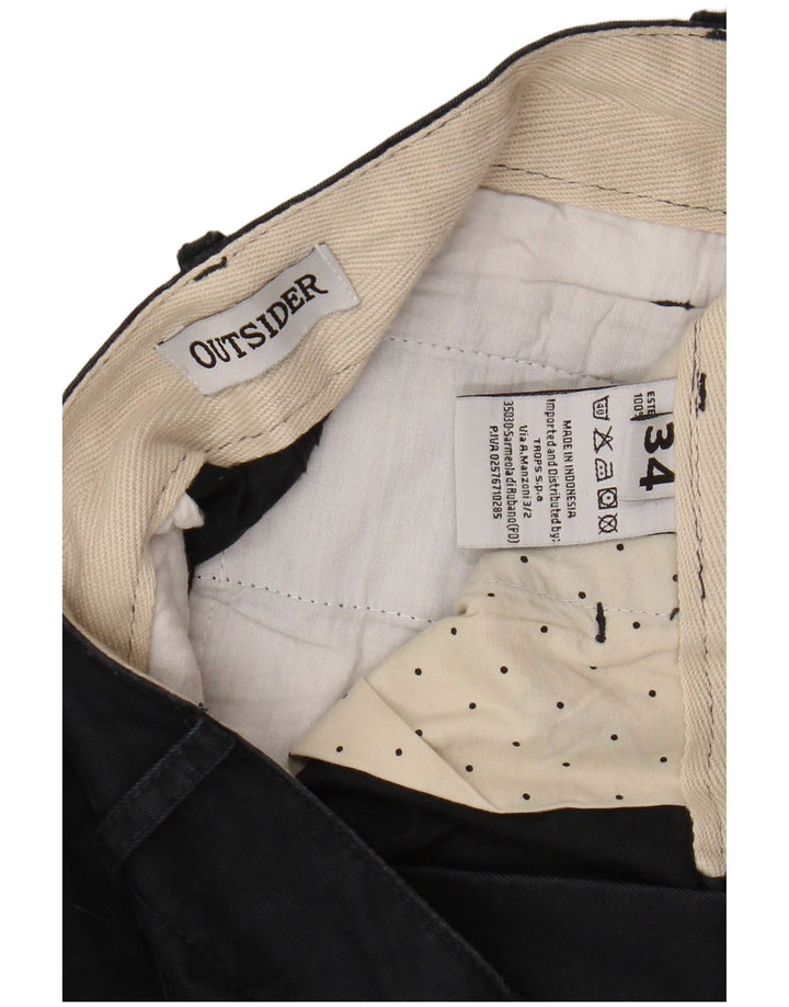 OUTSIDER Pantalones cortos cargo para hombre W34 Algodón azul marino grande