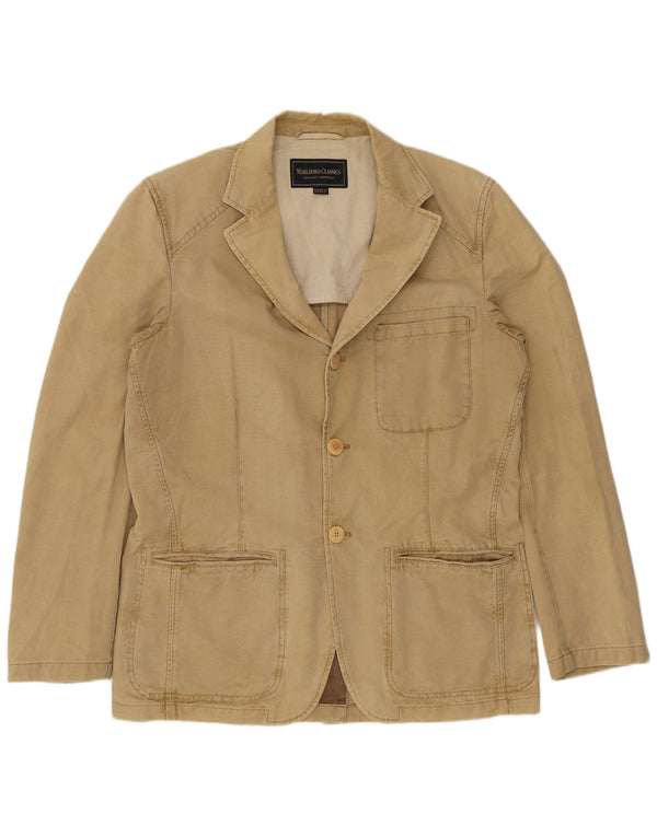Marlboro Classics Chaqueta tipo blazer de 3 botones para hombre EU 50 Large Beige
