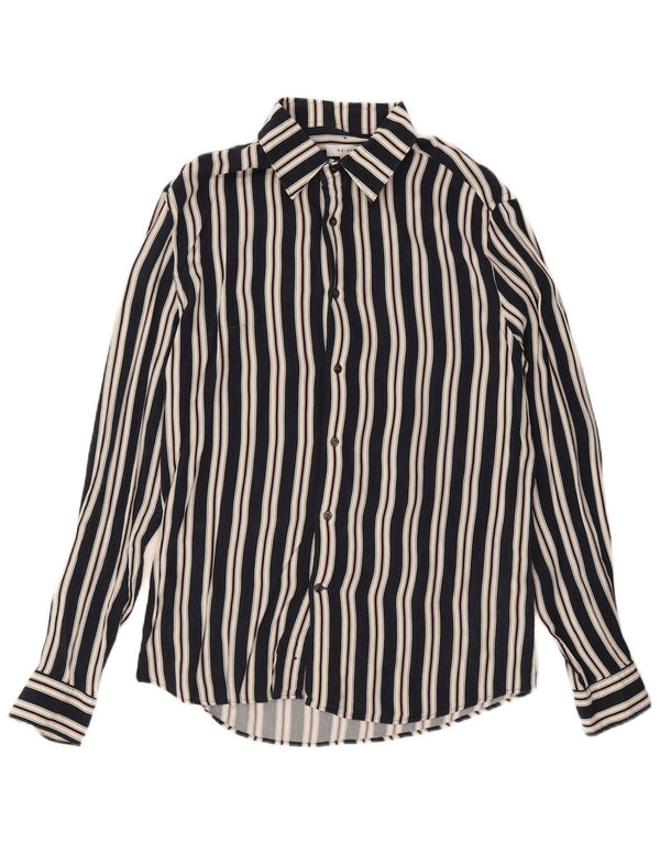 Camisa Reiss Hombre Medium Azul Marino Rayas Viscosa