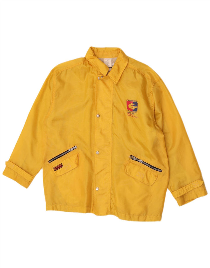 Chaqueta impermeable holgada vintage para niños 11-12 años Poliamida amarilla