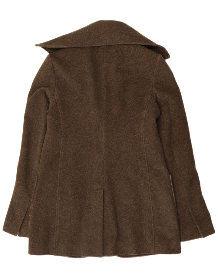 PATRIZIA PEPE Chaqueta blazer de 2 botones para mujer IT 44 Lana caqui mediana