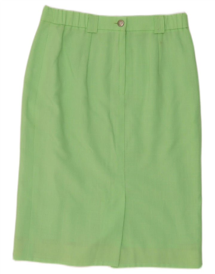 VINTAGE Womens Pegged Pencil Skirt UK 14 Medium W30  Green Polyester