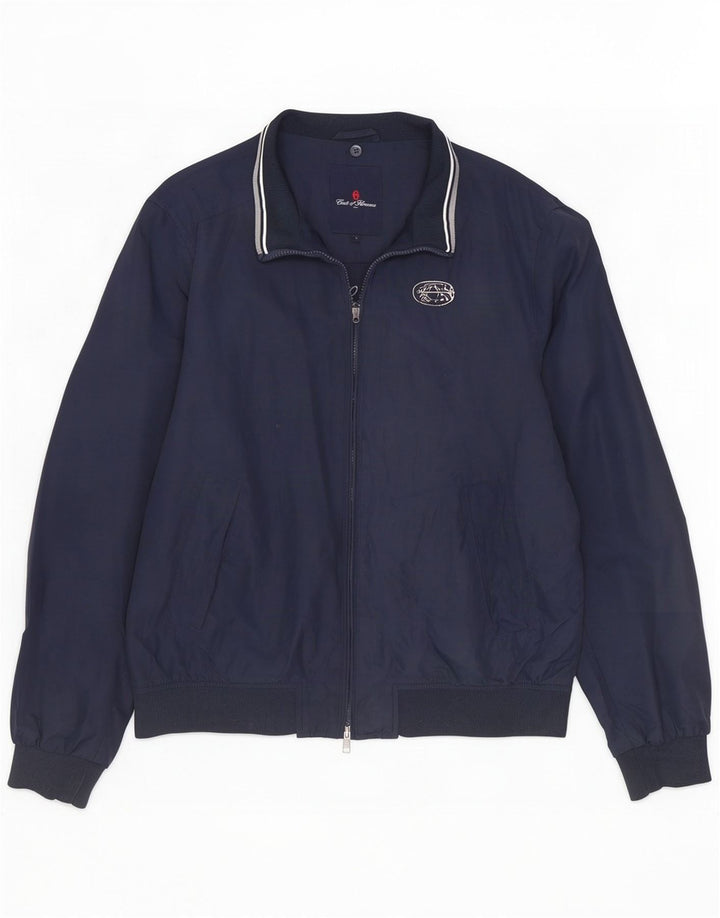Conte of Florence - Chaqueta de chándal para hombre, talla grande, poliéster, color azul marino