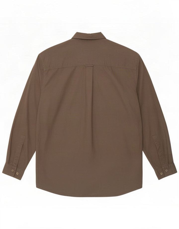 Marlboro Classics Camisa para hombre Grande Marrón Algodón