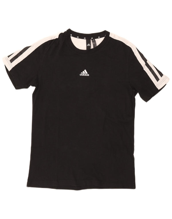Adidas Hombre Camiseta Top Small Negro Colorblock Algodón