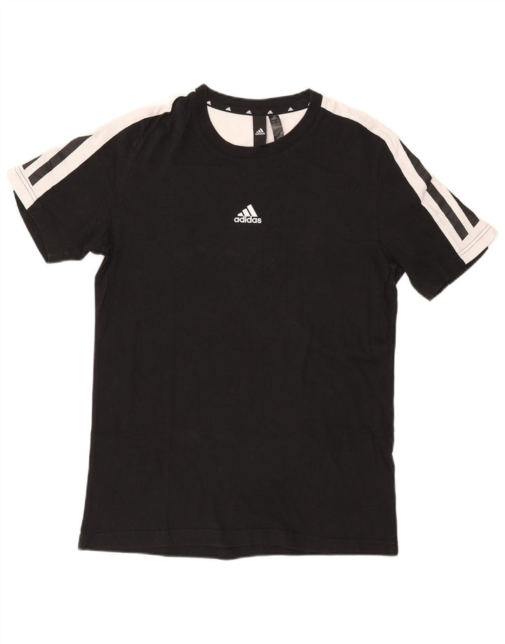 Adidas Hombre Camiseta Top Small Negro Colorblock Algodón