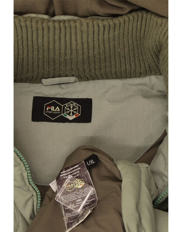 Fila Chaqueta acolchada con capucha para hombre UK 40 Large Green