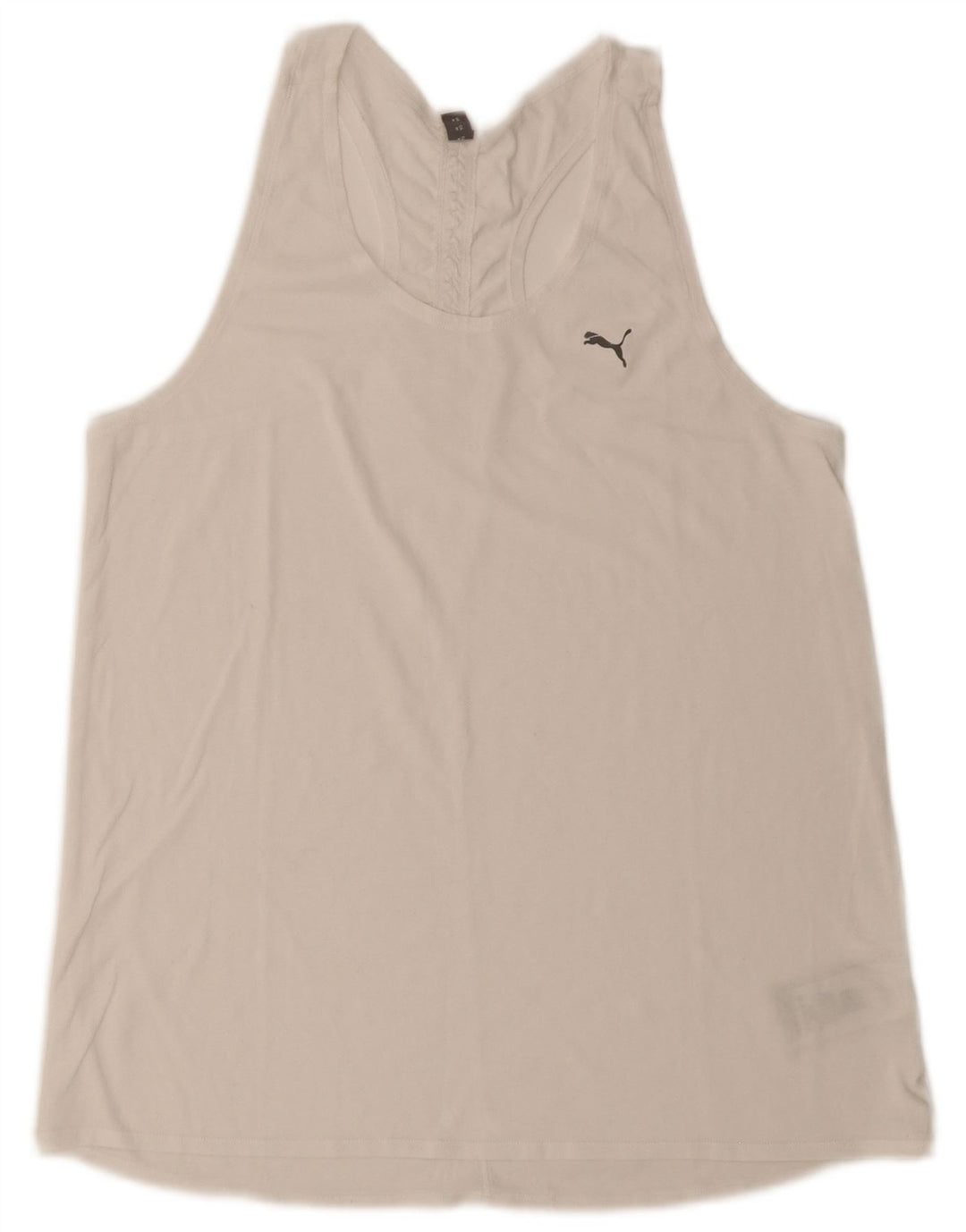 Puma Mujer Chaleco Top UK 12 Medio Blanco Poliéster
