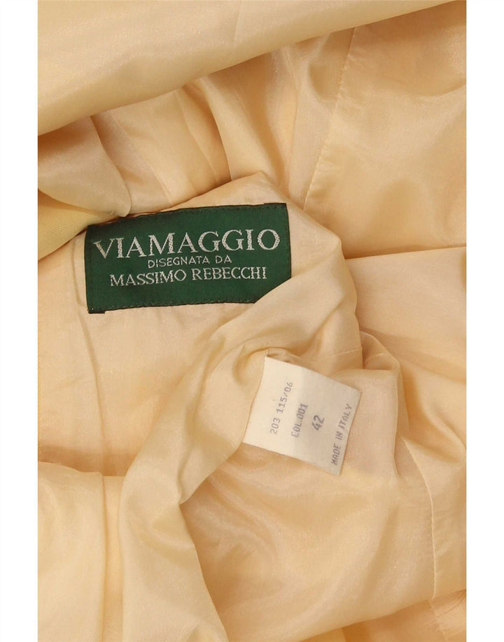 Massimo Rebecchi Chaqueta Blazer De 1 Botón Para Mujer IT 42 Lana Amarilla Mediana