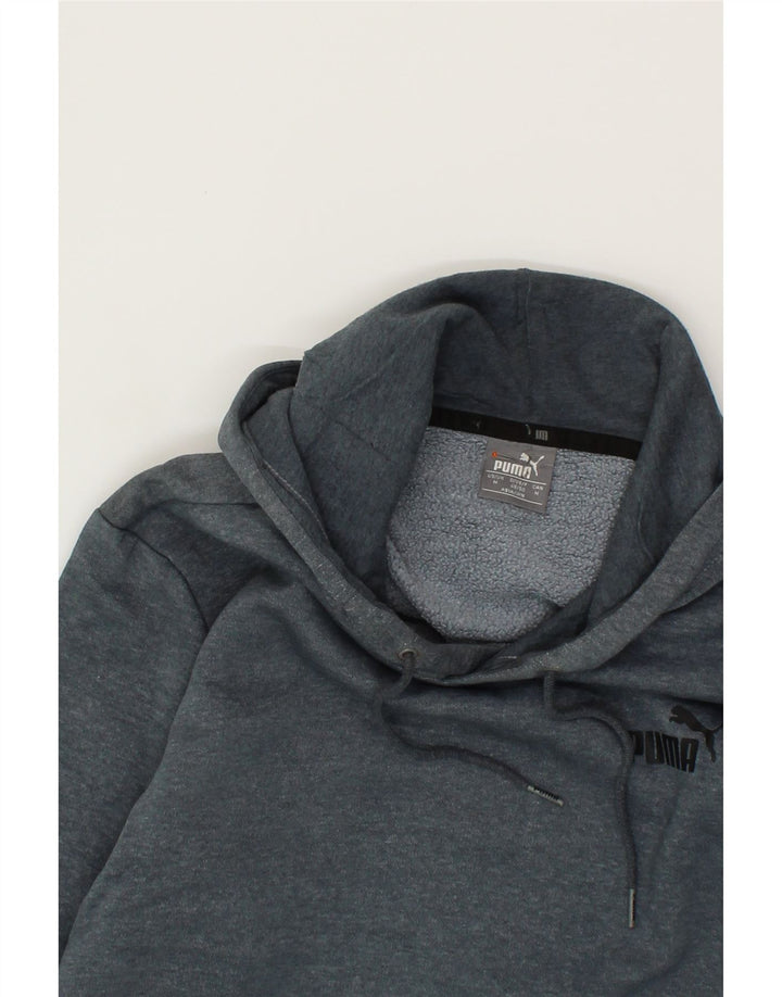 PUMA Mens Hoodie Jumper Medium Blue Vintage Puma and Second-Hand Puma from Messina Hembry 
