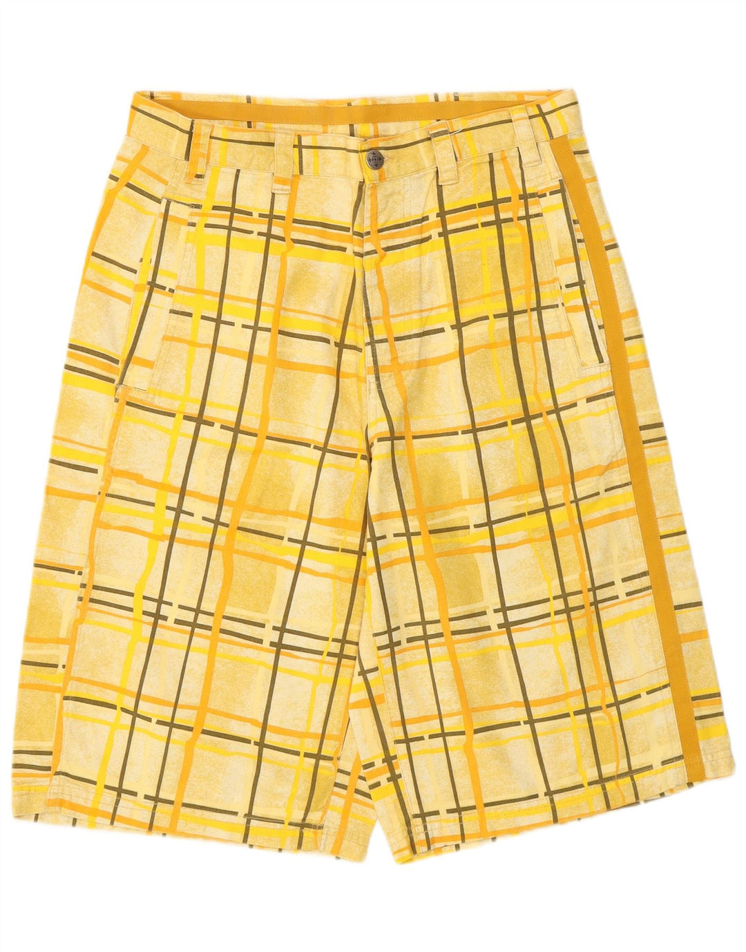 Pantalones cortos chinos Oxbow para hombre medianos W30 Yellow Check