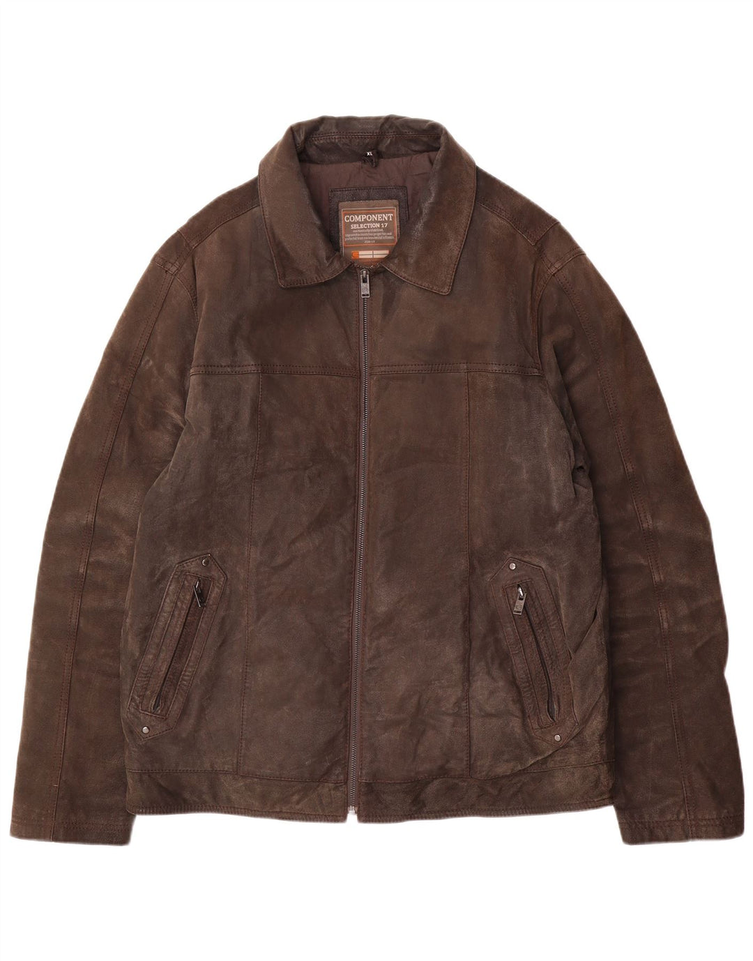 Canda Chaqueta de cuero para hombre UK 42 XL Cuero marrón