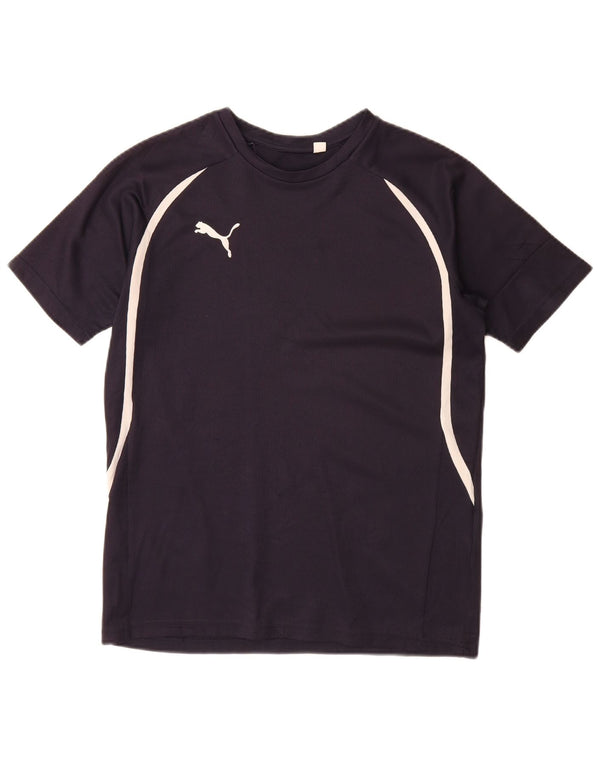 Camiseta PUMA para hombre Top Small azul marino con bloques de color