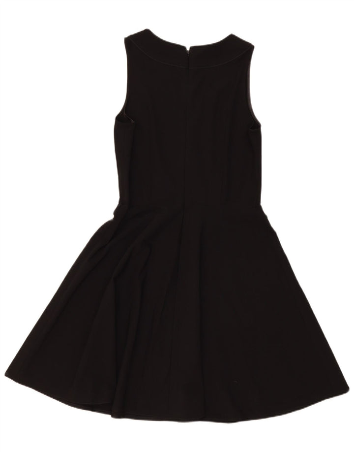 Oasis Vestido acampanado sin mangas para mujer UK 40 Mediano Poliéster negro