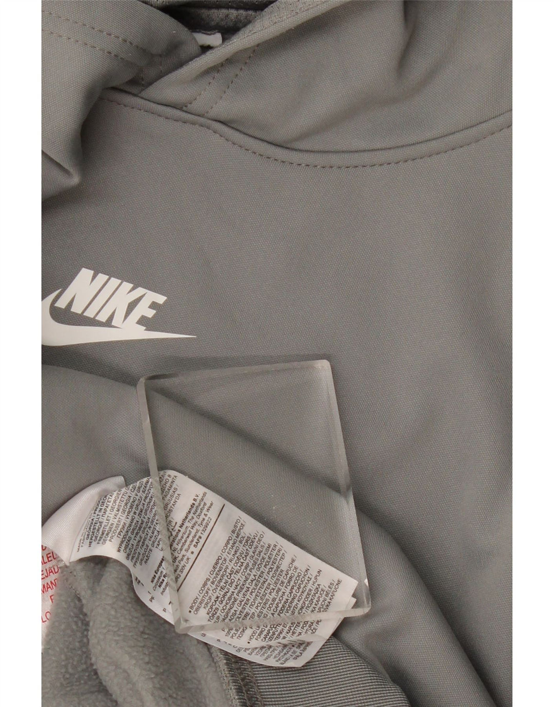 NIKE - Jersey con capucha para niños Dri Fit Graphic, color gris, 13-14 años