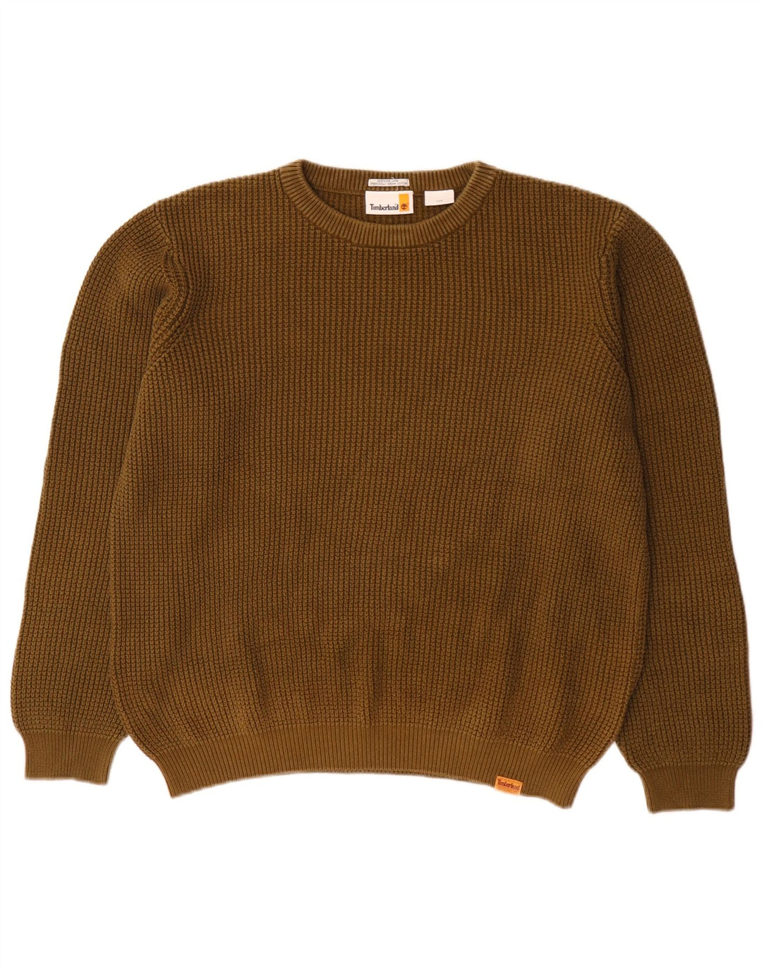 Timberland Jersey De Cuello Redondo Para Hombre Suéter Grande De Algodón Caqui