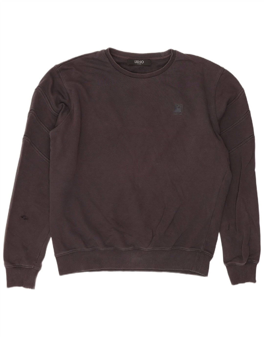 Liu Jo Hombre Sudadera Jumper Grande Gris Algodón