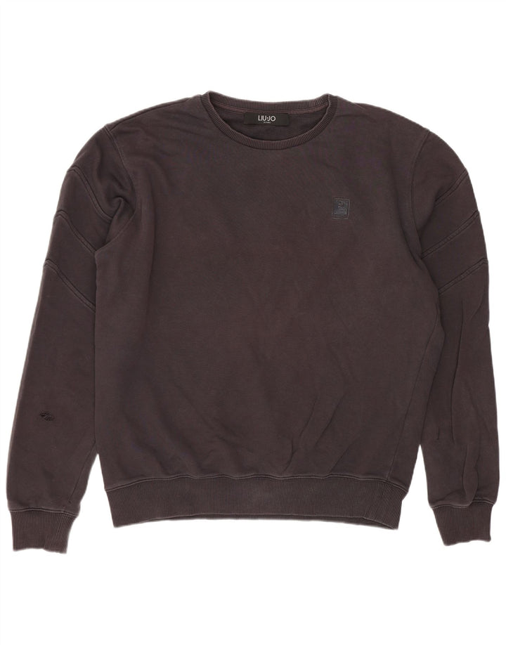 Liu Jo Hombre Sudadera Jumper Grande Gris Algodón