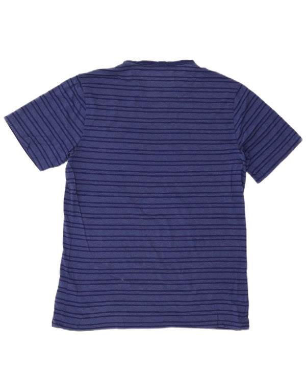 Barbour Hombre Camiseta Entallada Top Grande Viscosa A Rayas Azul
