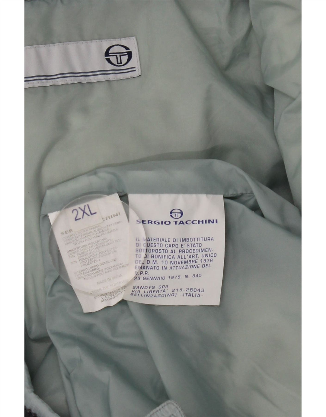 Sergio Tacchini Chaqueta acolchada para hombre UK 44 2XL Poliamida azul