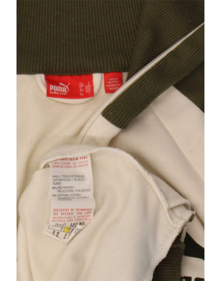 Puma Chaqueta De Chándal Con Estampado Gráfico Para Hombre Poliéster Color Block Blanco Grande