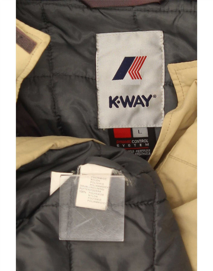 K-Way Chaqueta cortavientos para hombre UK 40 Large Beige Poliamida