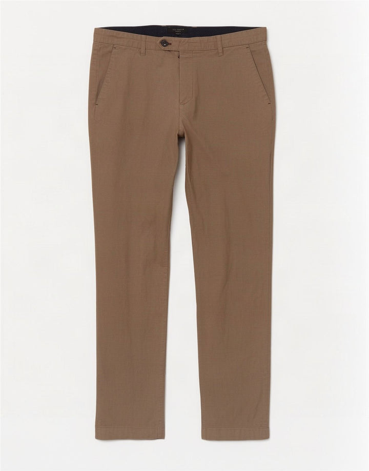 Pantalones de traje rectos para hombre de Ted Baker W34 L32 Algodón beige