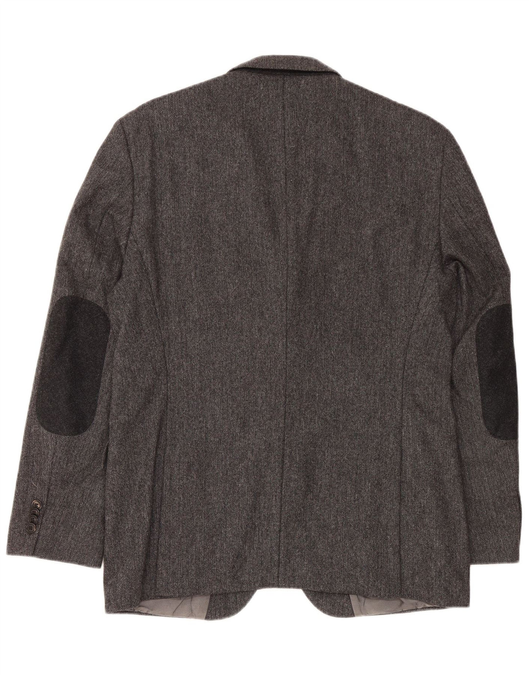 HUGO BOSS Mens 2 Button Blazer Jacket IT 50 Large Grey Herringbone Viscose