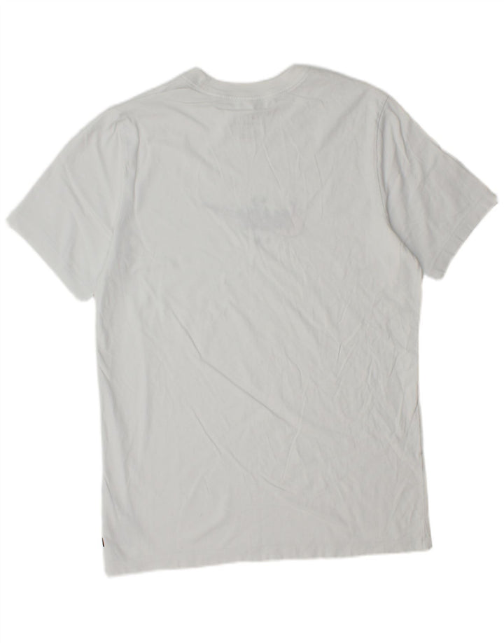 Nike Camiseta gráfica para hombre Top mediano de algodón blanco