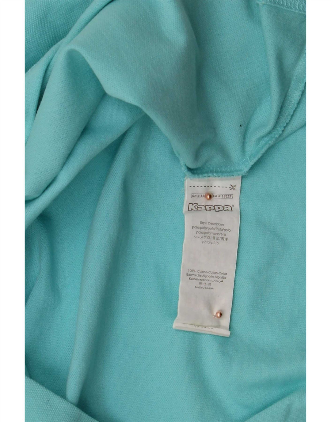 Kappa Polo Hombre XL Turquesa Algodón