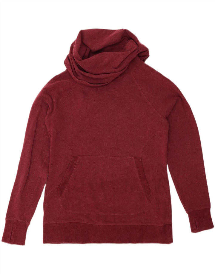 L.L.Bean - Sudadera con cuello vuelto para mujer, talla 40, algodón burdeos mediano