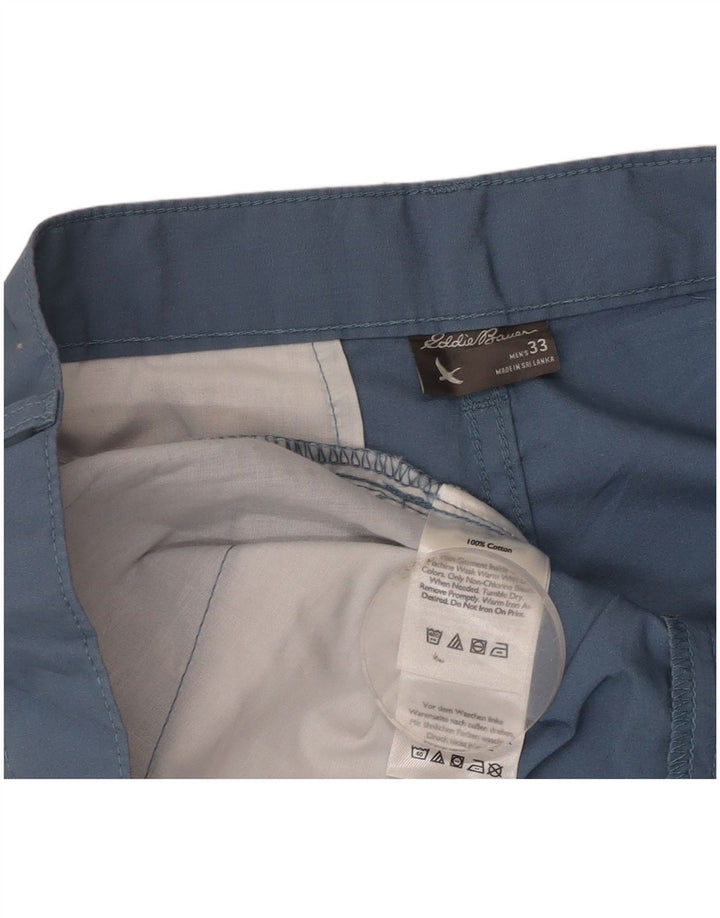 Eddie Bauer Pantalones cortos chinos para hombre W33 Algodón azul medio