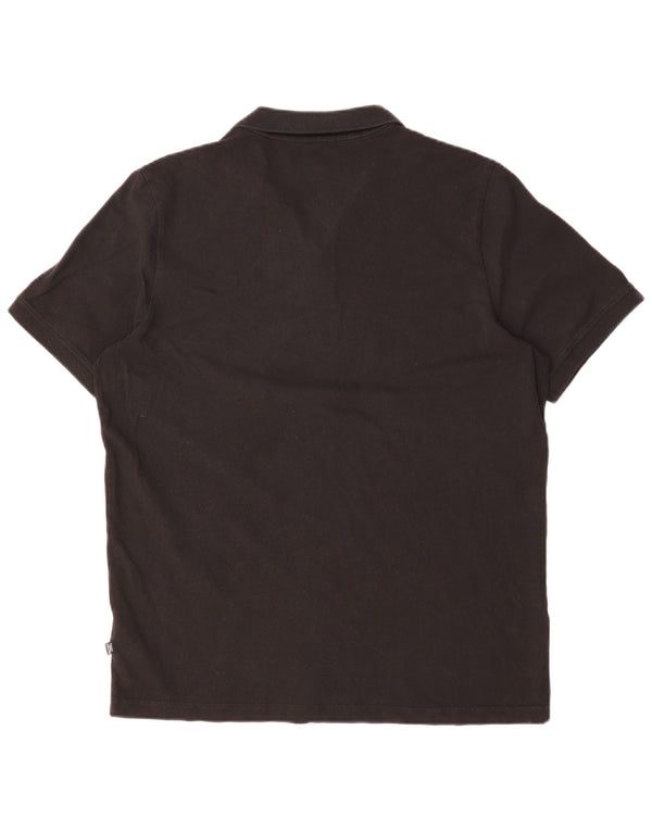 PUMA Polo para hombre grande de algodón negro