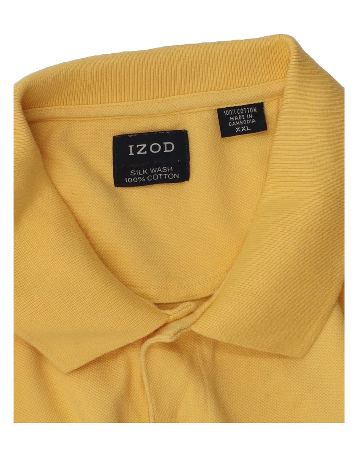 IZOD Mens Polo Shirt 2XL Yellow Cotton Vintage Izod and Second-Hand Izod from Messina Hembry 