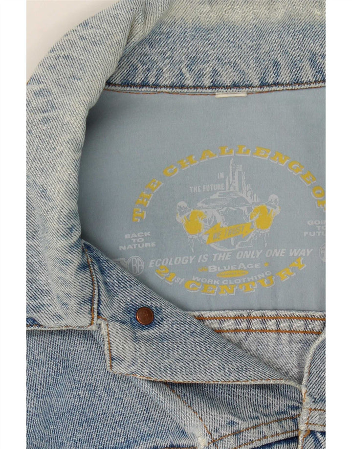 Vintage mujer chaqueta de mezclilla Reino Unido 16 azul grande