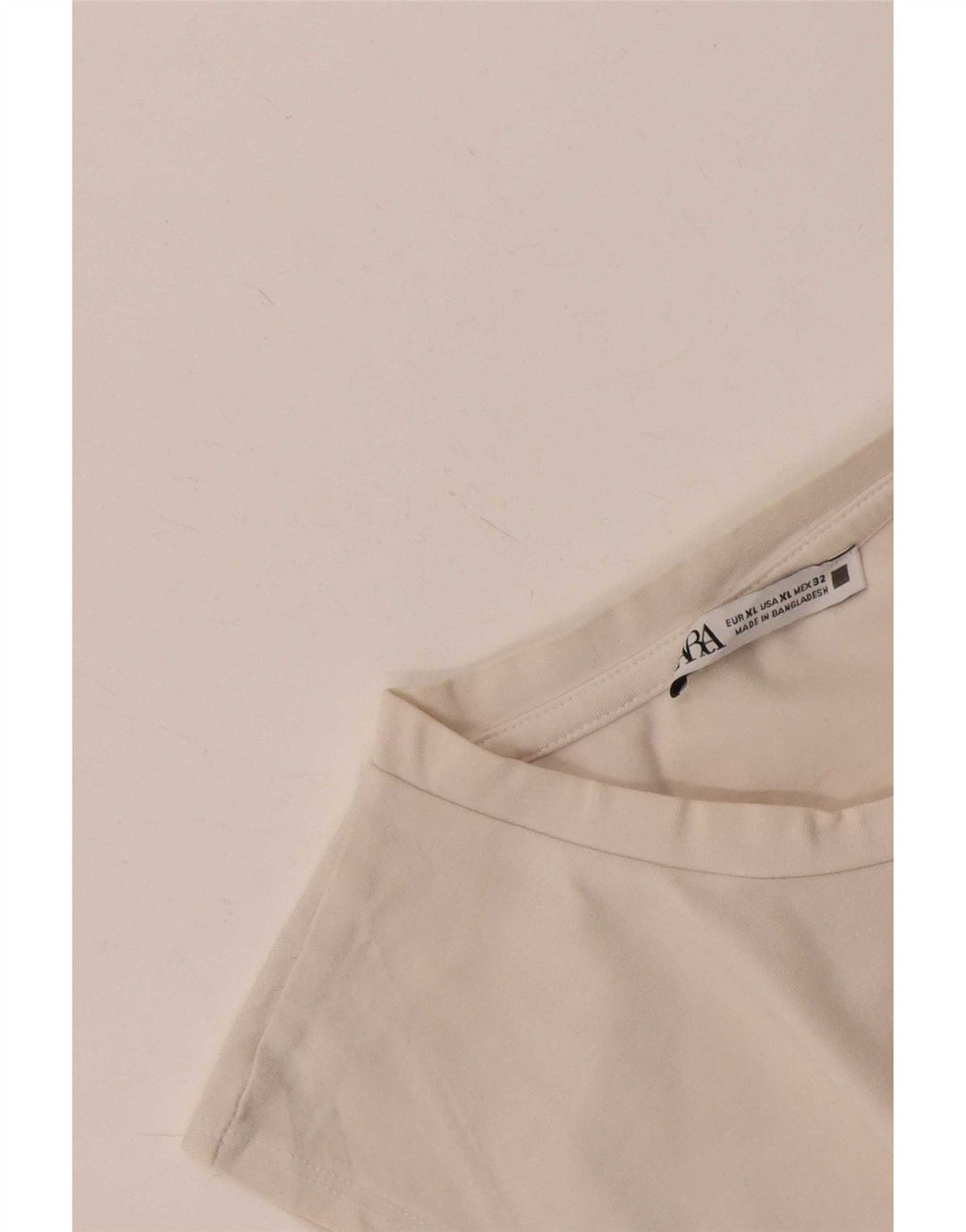 Zara Mujer Crop Vest Top UK 40 XL Blanco