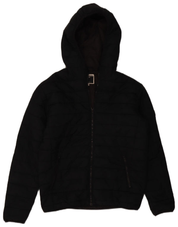 Jack & Jones Chaqueta acolchada con capucha para hombre UK 40 Large Poliéster negro