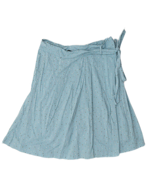 Falda acampanada para mujer Boden UK 44 Large W32 Algodón con lunares azules