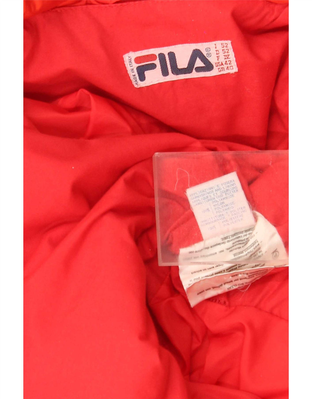 Fila Mono de esquí para hombre ES 40 Mediano Naranja Colorblock Poliamida
