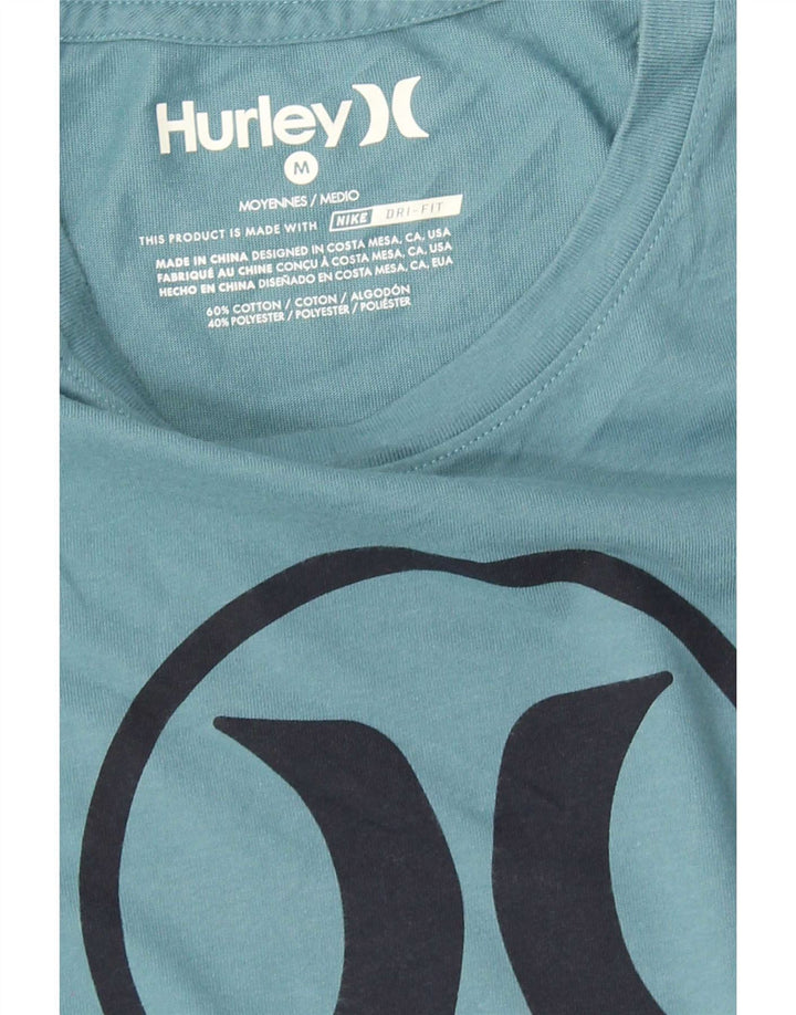 Hurley Hombre Dri Fit Graphic Camiseta Top Algodón Azul Medio