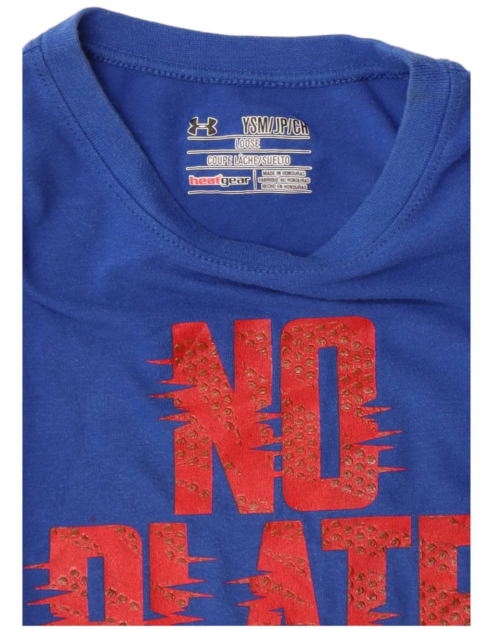 UNDER ARMOUR Camiseta gráfica Heat Gear para niños 7-8 años Pequeño Azul