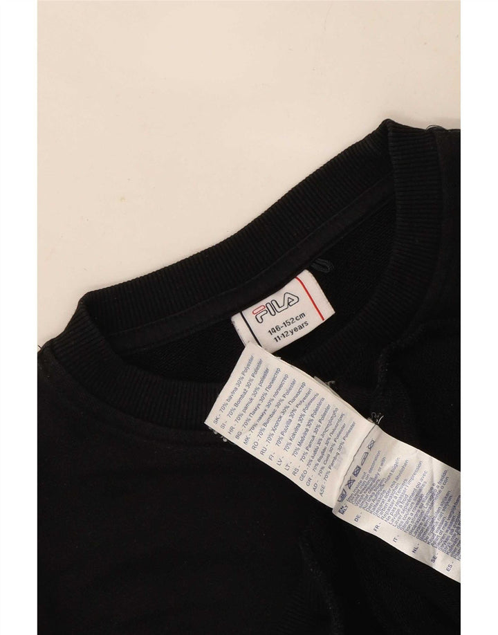 Fila Sudadera para niño Jumper 11-12 años Negro Algodón