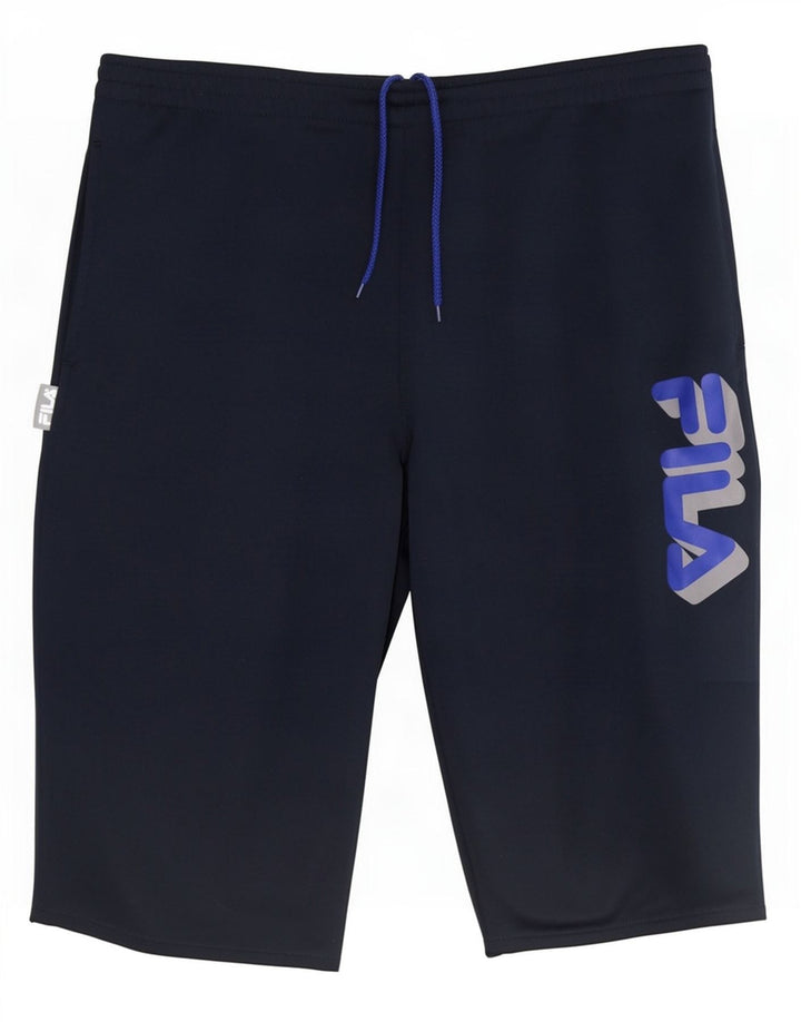 Fila Shorts deportivos gráficos para hombre IT 46/48 Small Poliéster azul marino