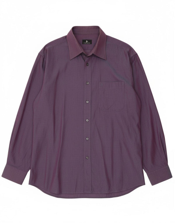 Roccobarocco Camisa para hombre Talla 17 1/2 44 XL Algodón morado